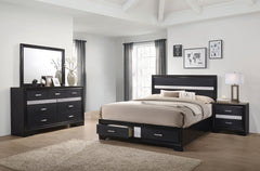 Tampa Furniture Outlet - Coaster - Miranda 4-piece Eastern King Bedroom Set Black - 206361KE-S4