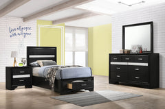 Tampa Furniture Outlet - Coaster - Miranda 4-piece Twin Bedroom Set Black - 206361T-S4
