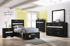 Tampa Furniture Outlet - Coaster - Miranda 5-piece Twin Bedroom Set Black - 206361T-S5