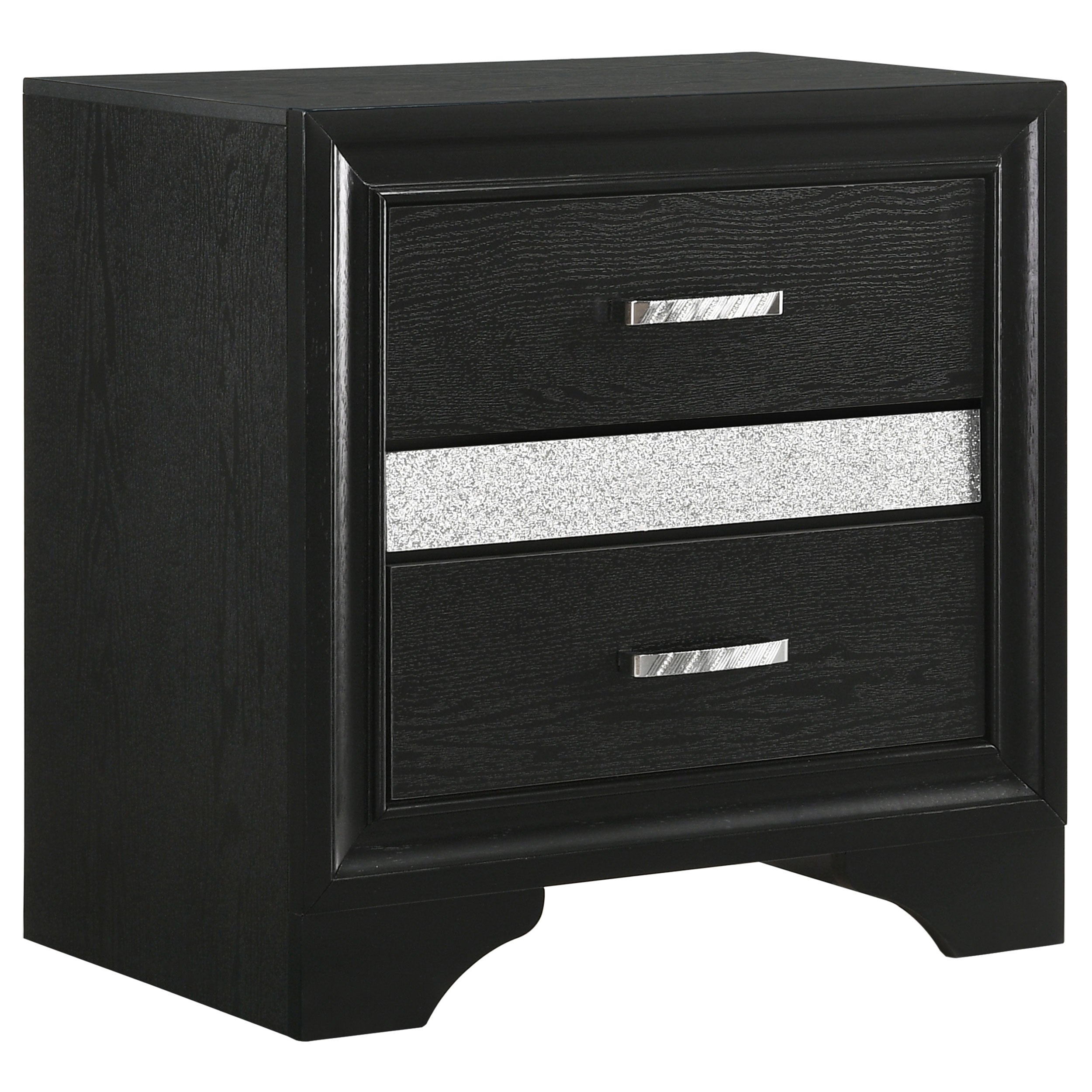 Tampa Furniture Outlet - Coaster - Miranda 3-drawer Nightstand Bedside Table Black - 206362