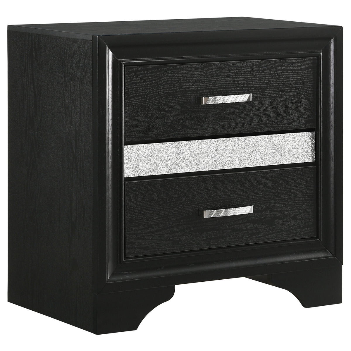 Tampa Furniture Outlet - Coaster - Miranda 3-drawer Nightstand Bedside Table Black - 206362