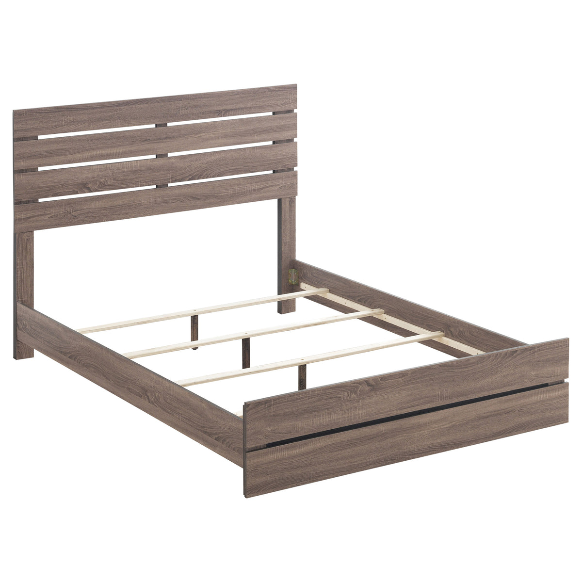 Tampa Furniture Outlet - Coaster - Brantford Wood Eastern King Panel Bed Barrel Oak - 207041KE