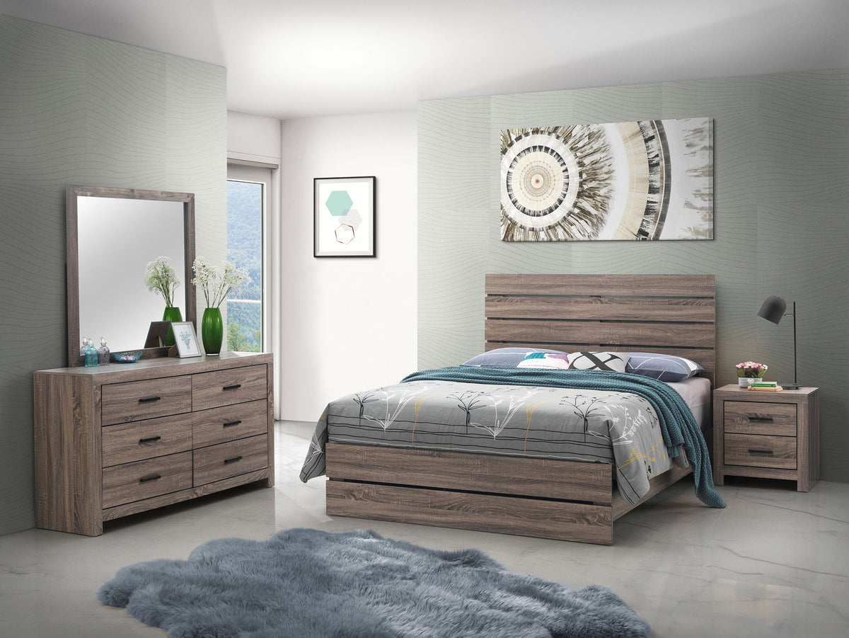 Tampa Furniture Outlet - Coaster - Brantford 4-piece Queen Bedroom Set Barrel Oak - 207041Q-S4