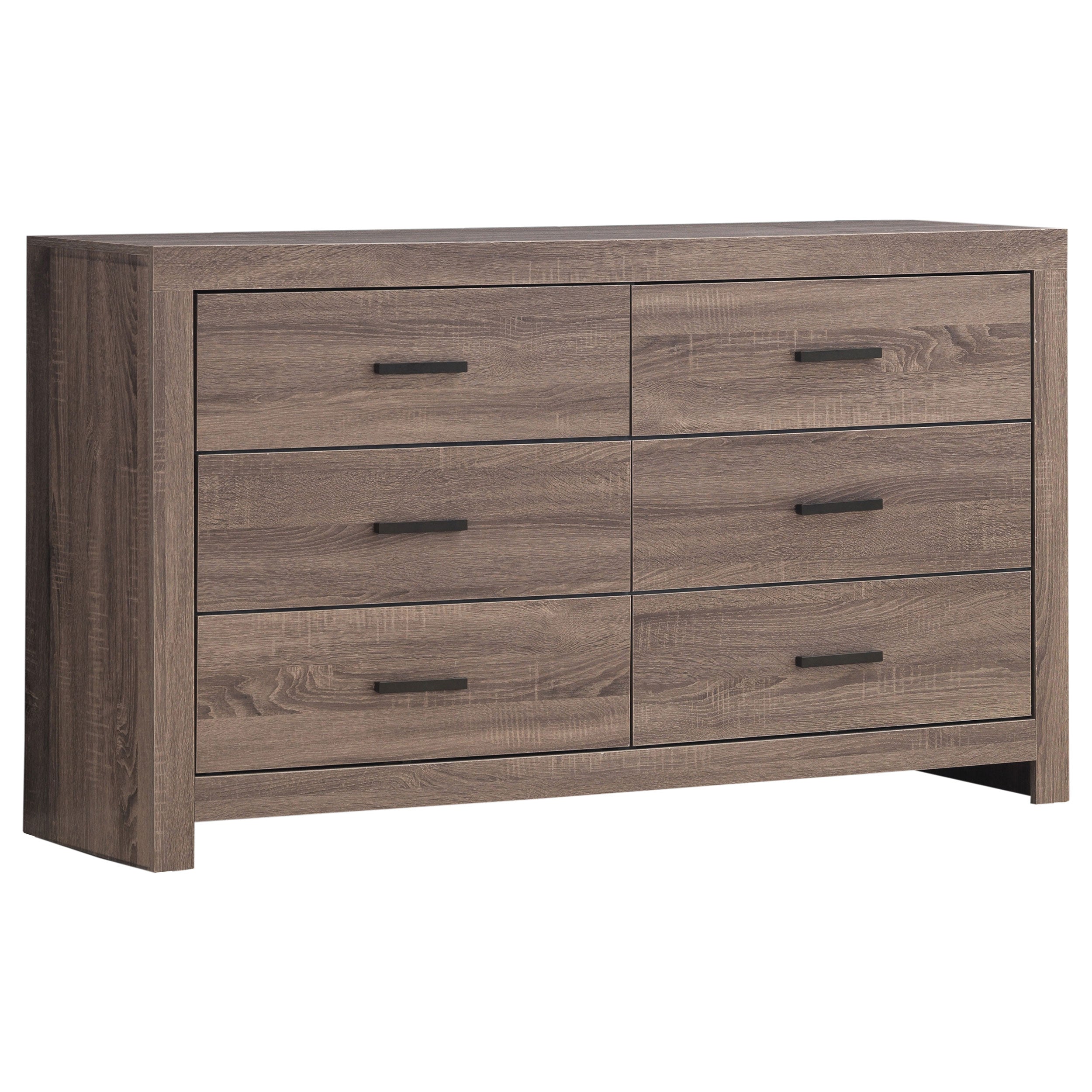 Tampa Furniture Outlet - Coaster - Brantford 6-drawer Dresser Barrel Oak - 207043