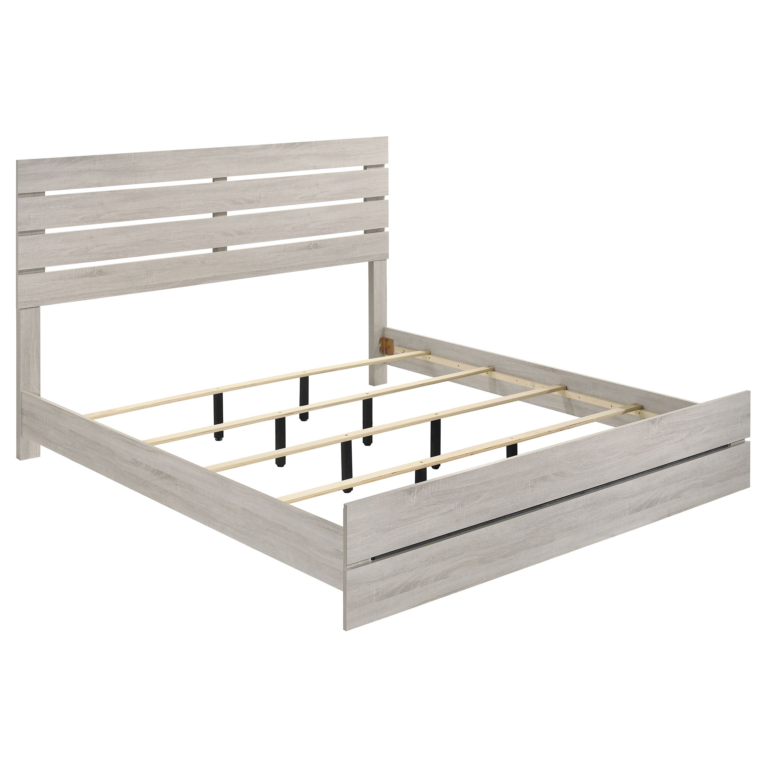Tampa Furniture Outlet - Coaster - Brantford Wood Eastern King Panel Bed Coastal White - 207051KE