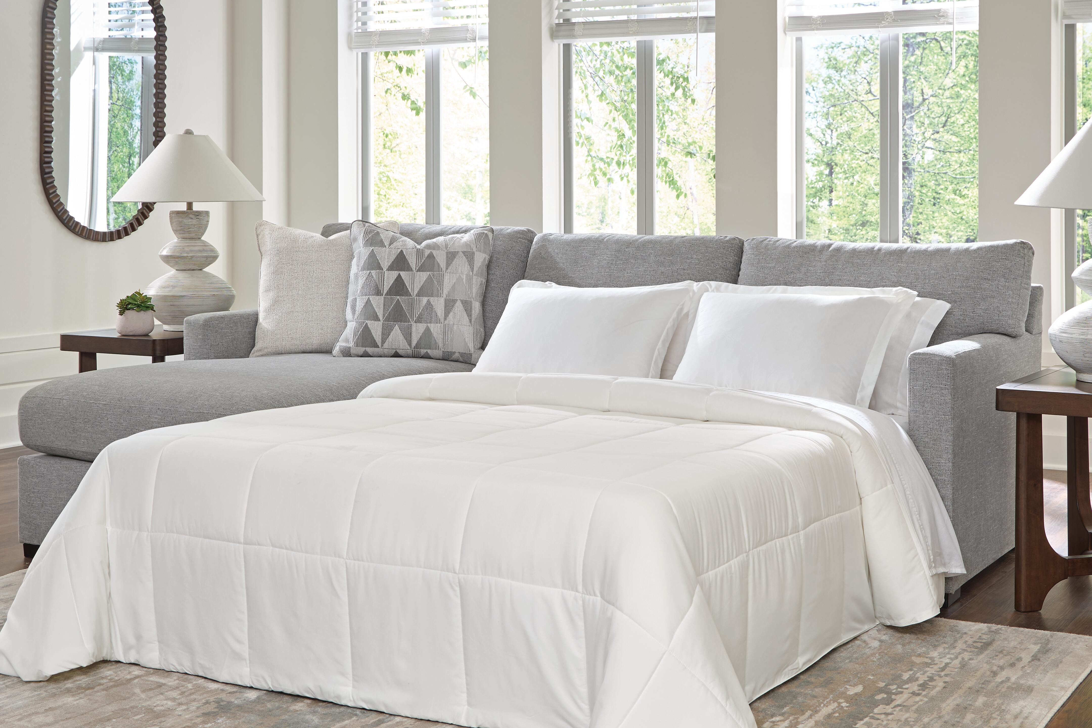 Tampa Furniture Outlet Lutz - Ashley Furniture - UrbanCrest Sectional - RAF 2-Piece Sleeper Sectional with Chaise / Pewter - PC20804S4