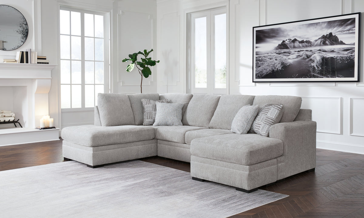 Tampa Furniture Outlet Lutz - Ashley Furniture - Gabyleigh Sectional - RAF 2-Piece Sectional with Chaise / Nickel - 20904S2