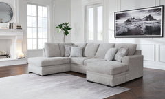 Tampa Furniture Outlet Lutz - Ashley Furniture - Gabyleigh Sectional - RAF 2-Piece Sectional with Chaise / Nickel - 20904S2