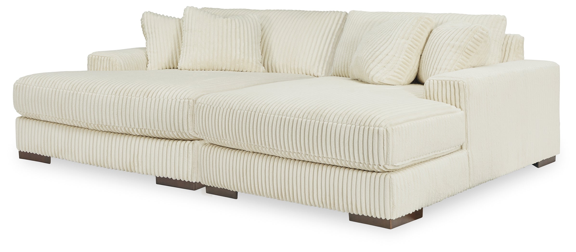 Tampa Furniture Outlet Lutz - Ashley Furniture - Lindyn Sectional - RAF Super Chaise / Ivory - 21104S16