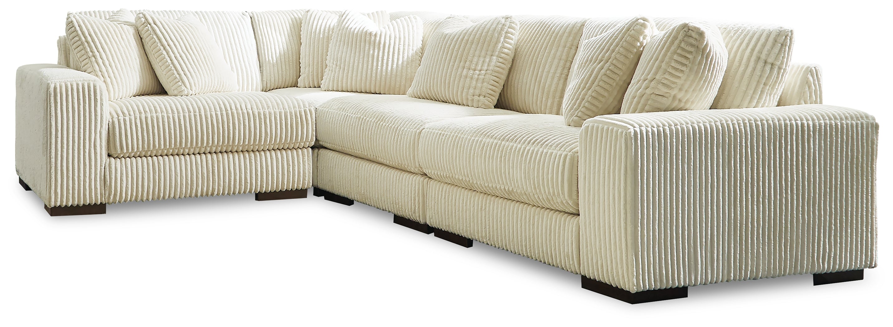 Tampa Furniture Outlet Lutz - Ashley Furniture - Lindyn Sectional - RAF 4-Piece Sectional / Ivory - 21104S8