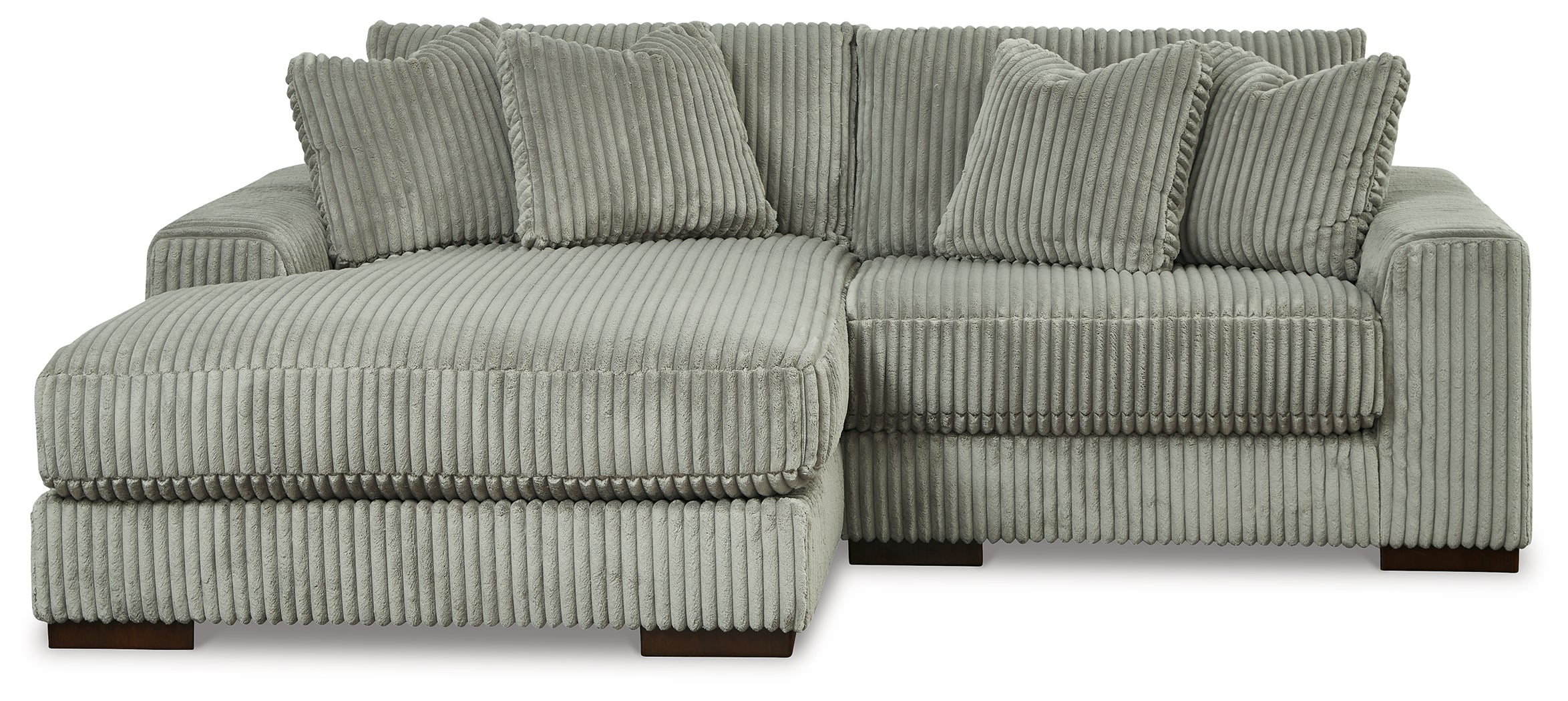 Tampa Furniture Outlet Lutz - Ashley Furniture - Lindyn Sectional - RAF 2-Piece Sectional with Chaise / Fog - 21105S3