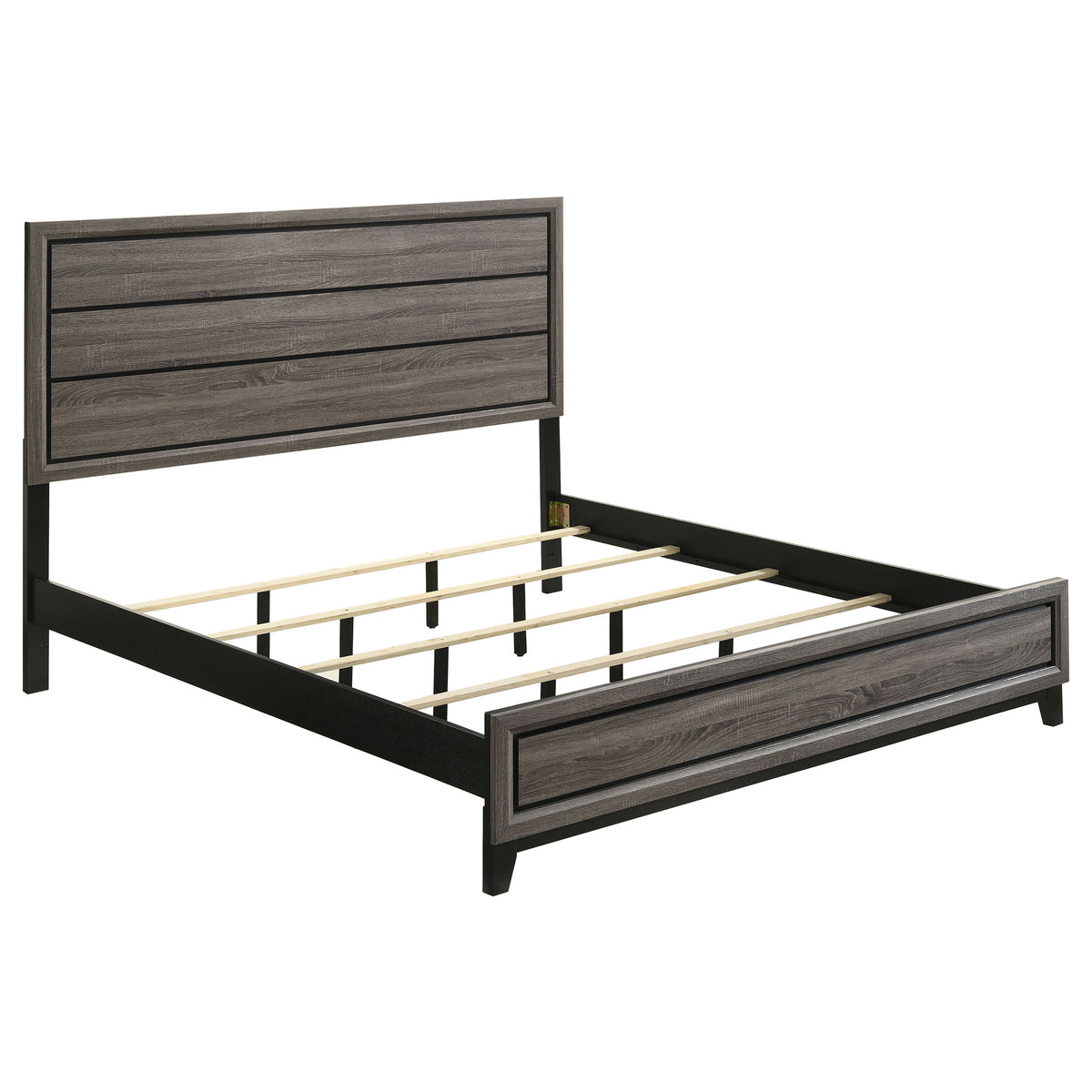 Tampa Furniture Outlet - Coaster - Watson Wood Eastern King Panel Bed Grey Oak - 212421KE
