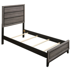 Tampa Furniture Outlet - Coaster - Watson Wood Twin Panel Bed Grey Oak - 212421T