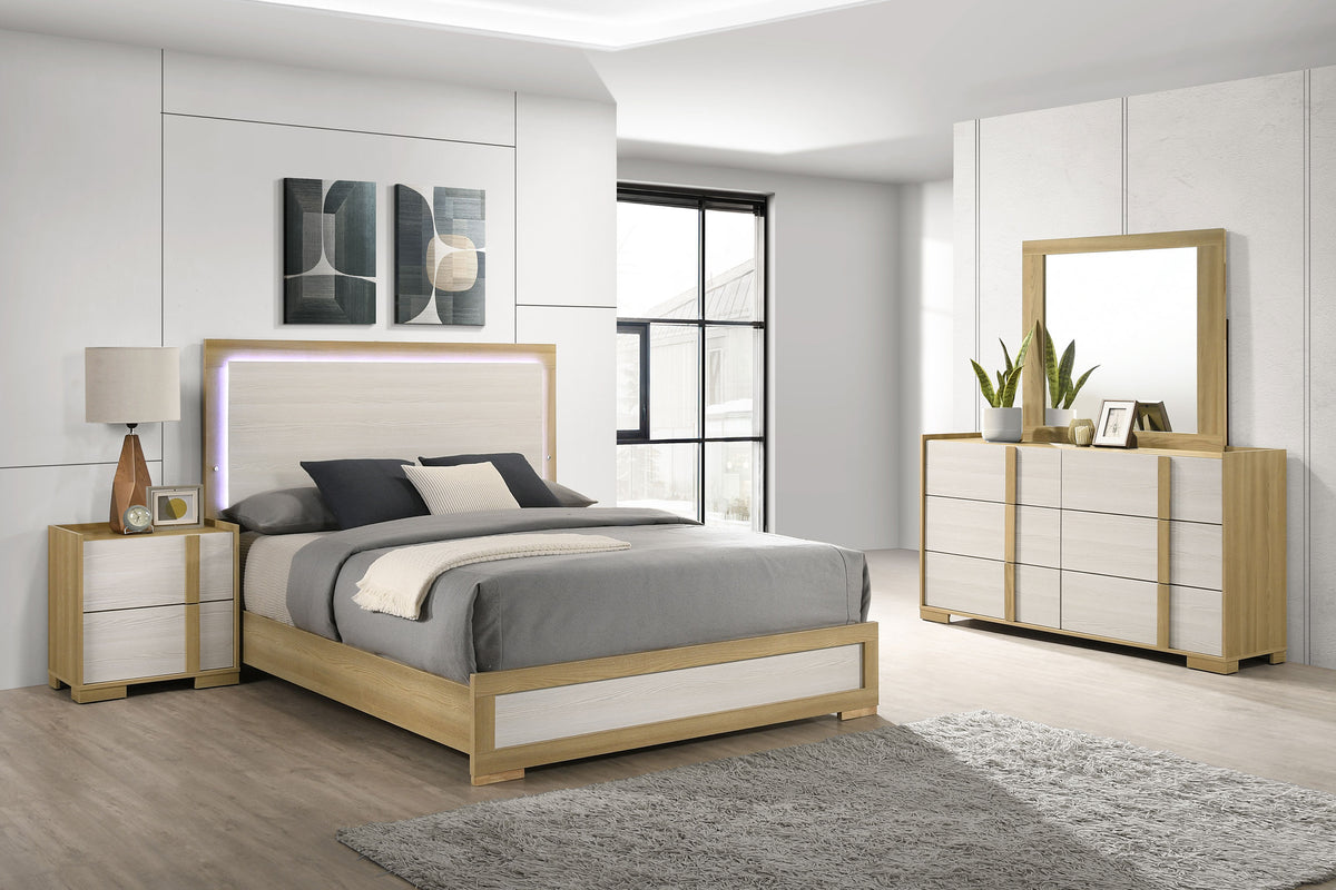Tampa Furniture Outlet - Coaster - Hyland 4-piece Queen Bedroom Set Natural - 215651Q-S4
