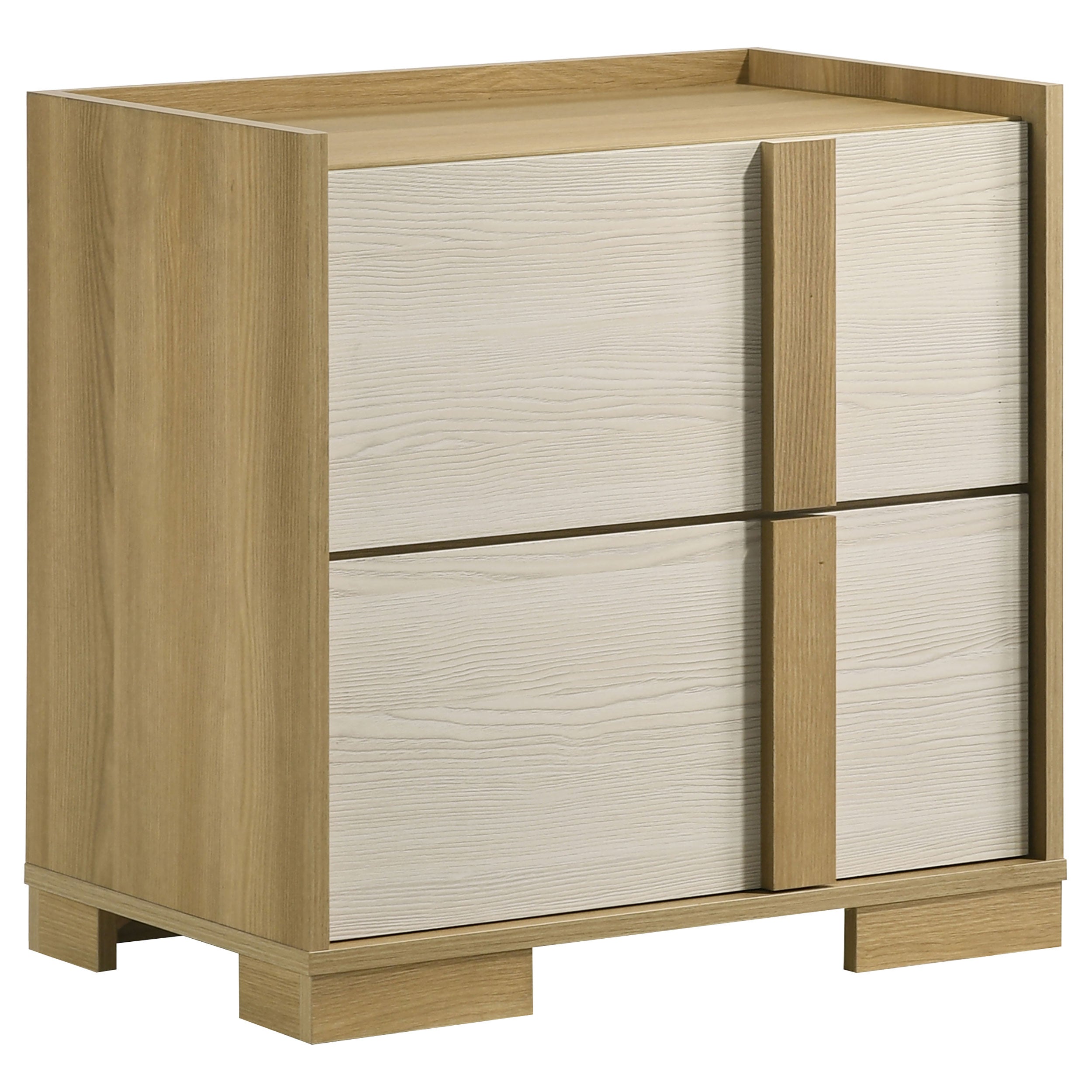 Tampa Furniture Outlet - Coaster - Hyland 2-drawer Nightstand Bedside Table Natural - 215652