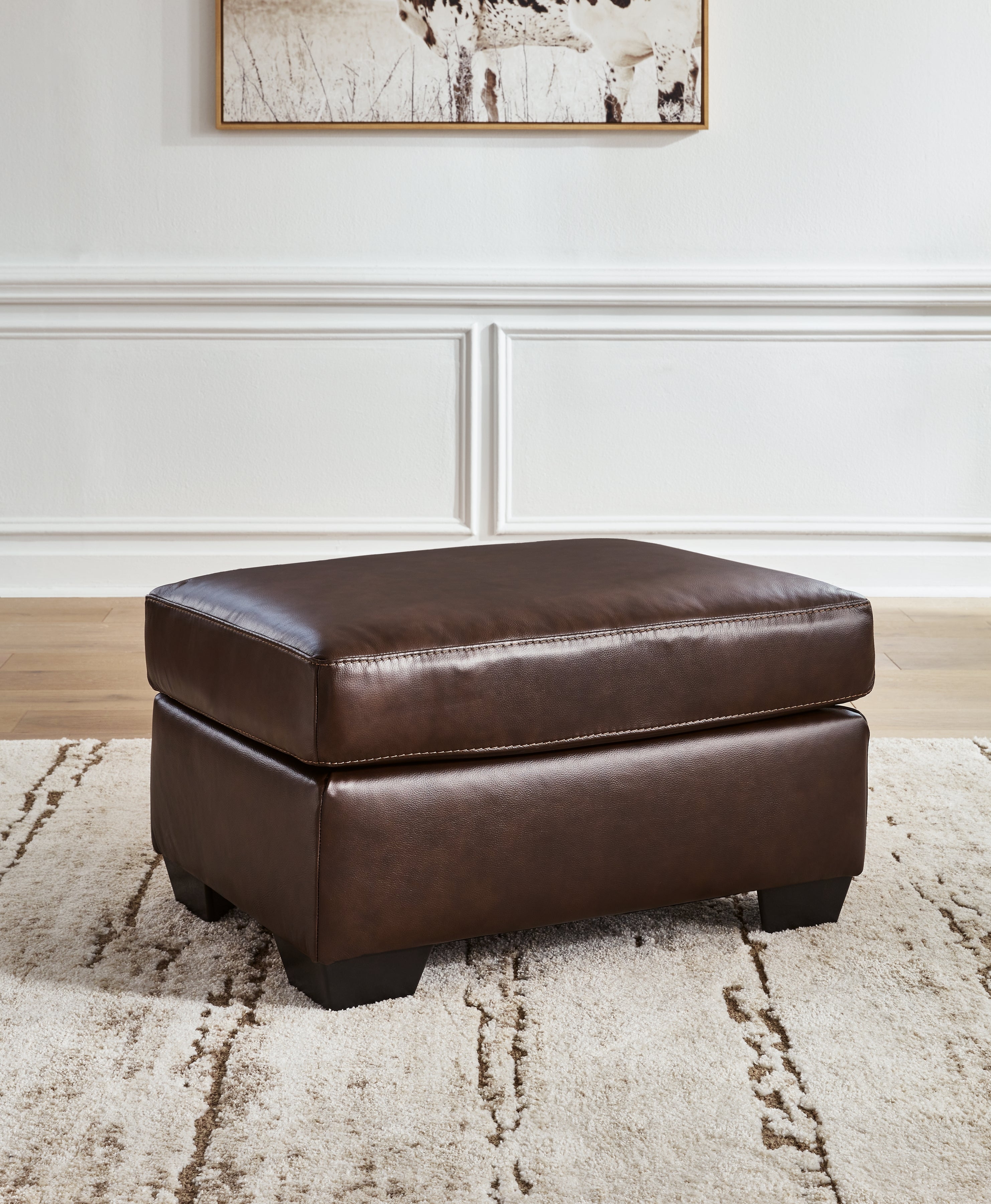 Tampa Furniture Outlet Lutz - Ashley Furniture - Santorine Living Room - Ottoman / Dark Brown - 2170614