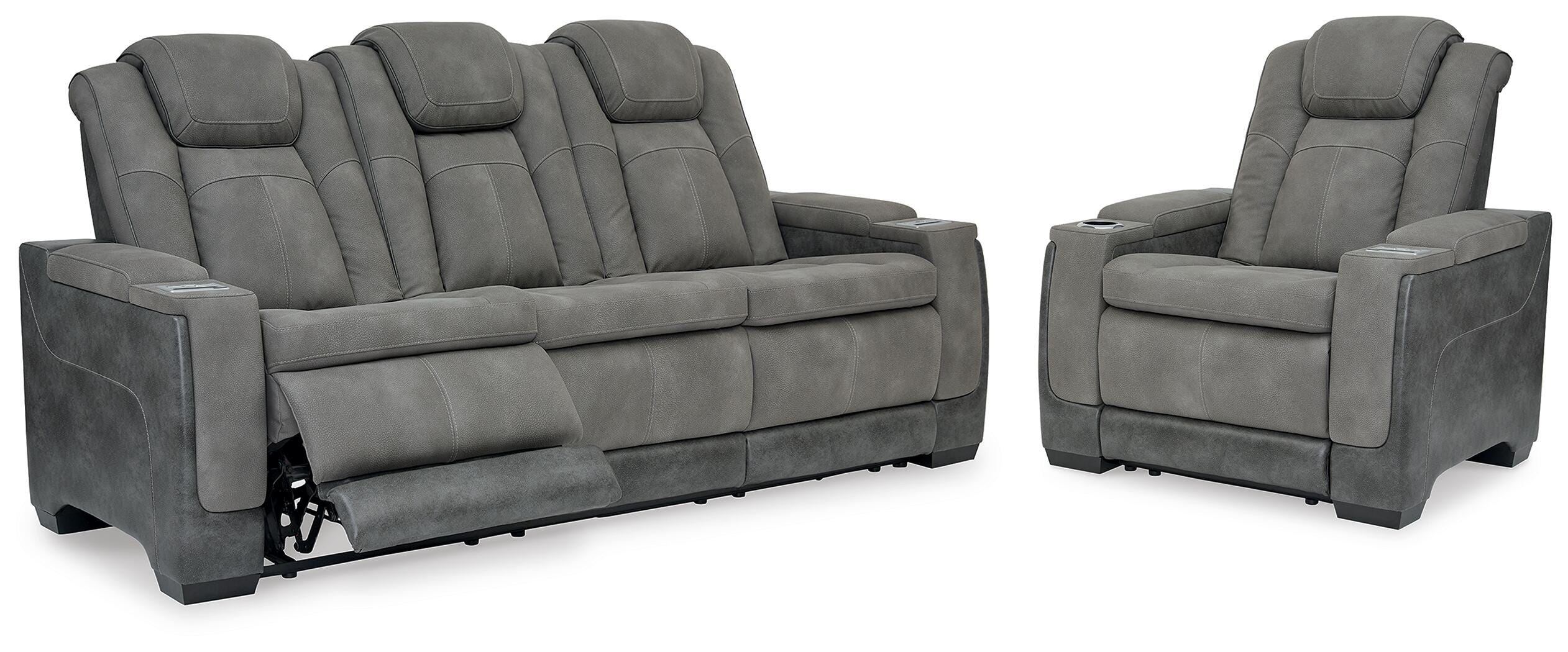 Tampa Furniture Outlet Lutz - Ashley Furniture - Next-Gen Durapella Power Reclining Sofa and Power Recliner - Power Reclining Sofa and Power Recliner - 22004U3