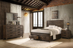 Tampa Furniture Outlet - Coaster - Woodmont 4-piece Eastern King Bedroom Set Golden Brown - 222631KE-S4