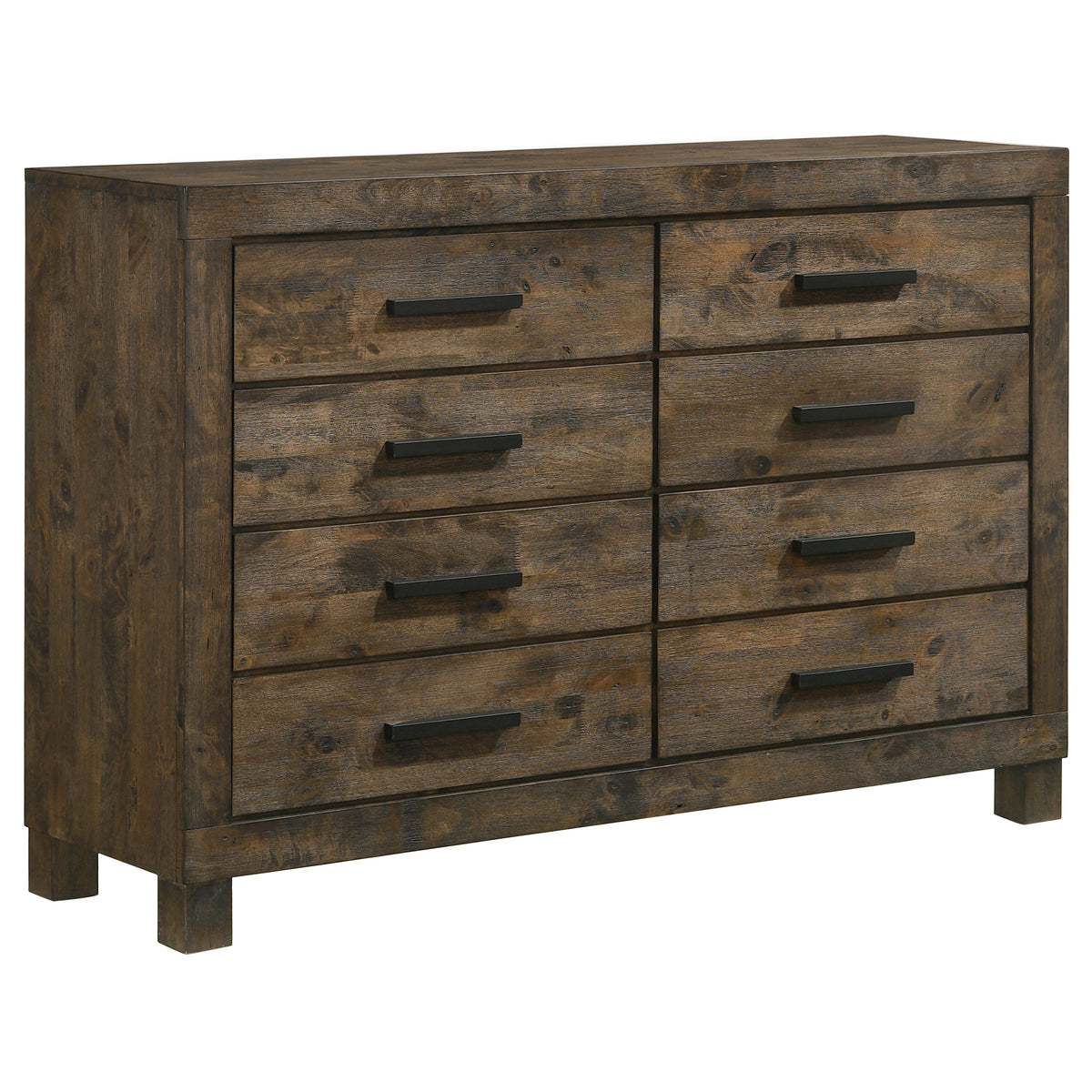 Tampa Furniture Outlet - Coaster - Woodmont 8-drawer Dresser Rustic Golden Brown - 222633