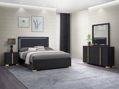 Tampa Furniture Outlet - Coaster - Marceline 4-piece Queen Bedroom Set Black - 222831Q-S4
