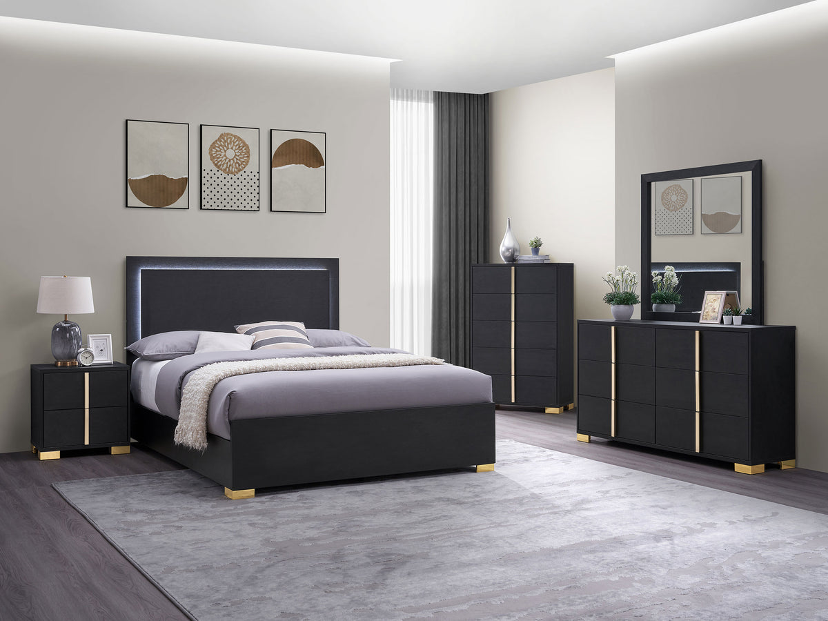 Tampa Furniture Outlet - Coaster - Marceline 5-piece Queen Bedroom Set Black - 222831Q-S5