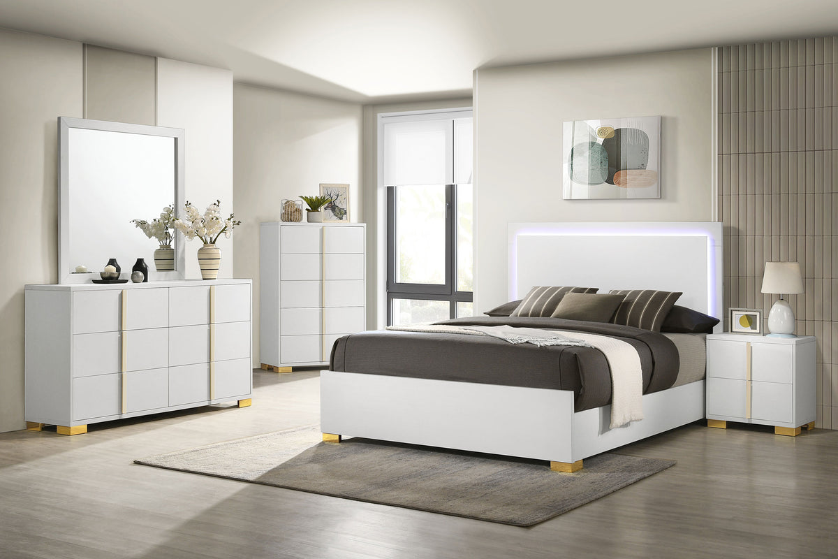 Tampa Furniture Outlet - Coaster - Marceline 5-piece Queen Bedroom Set White - 222931Q-S5
