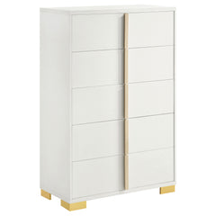 Tampa Furniture Outlet - Coaster - Marceline 5-drawer Bedroom Chest White - 222935