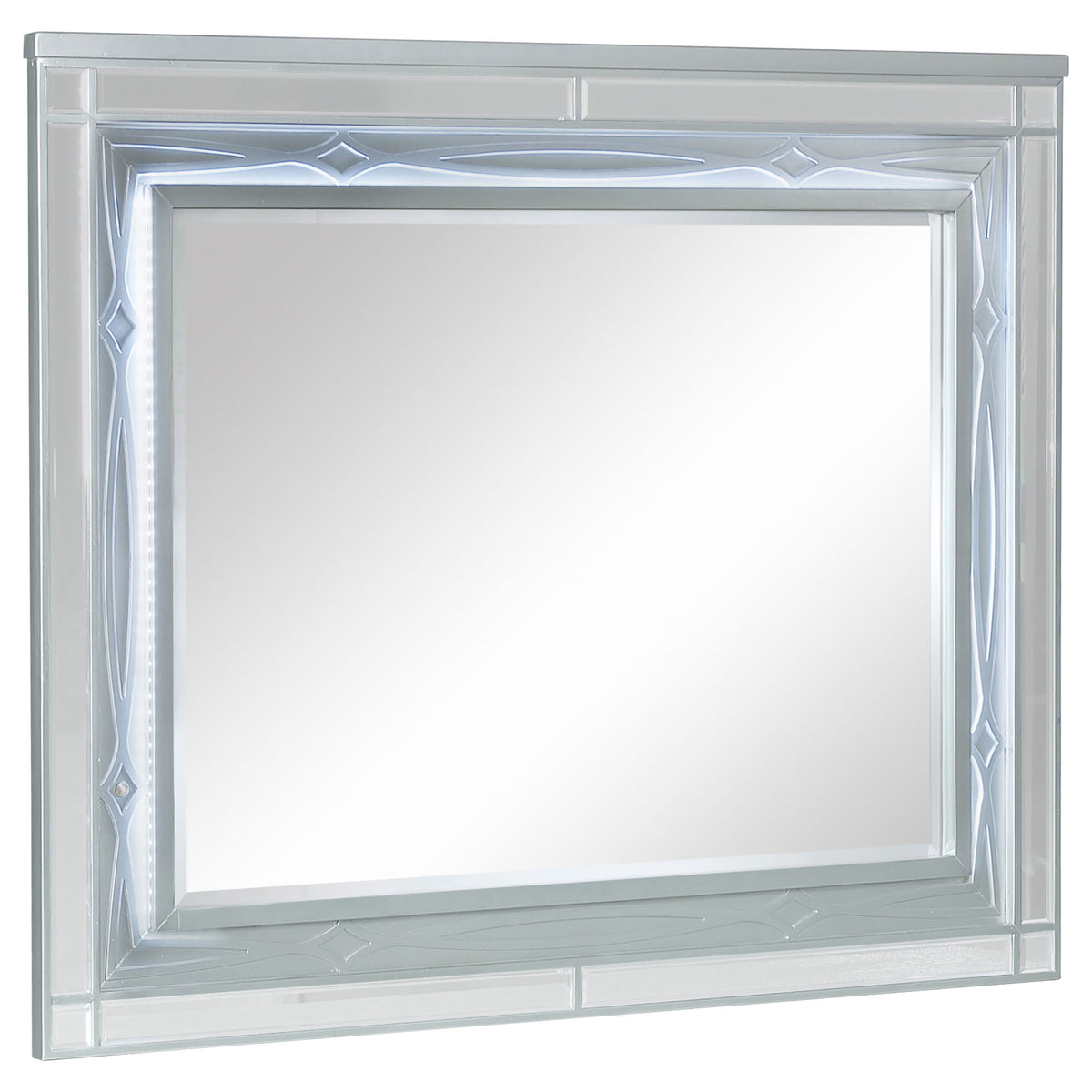 Tampa Furniture Outlet - Coaster - Gunnison Dresser Mirror Silver Metallic - 223214