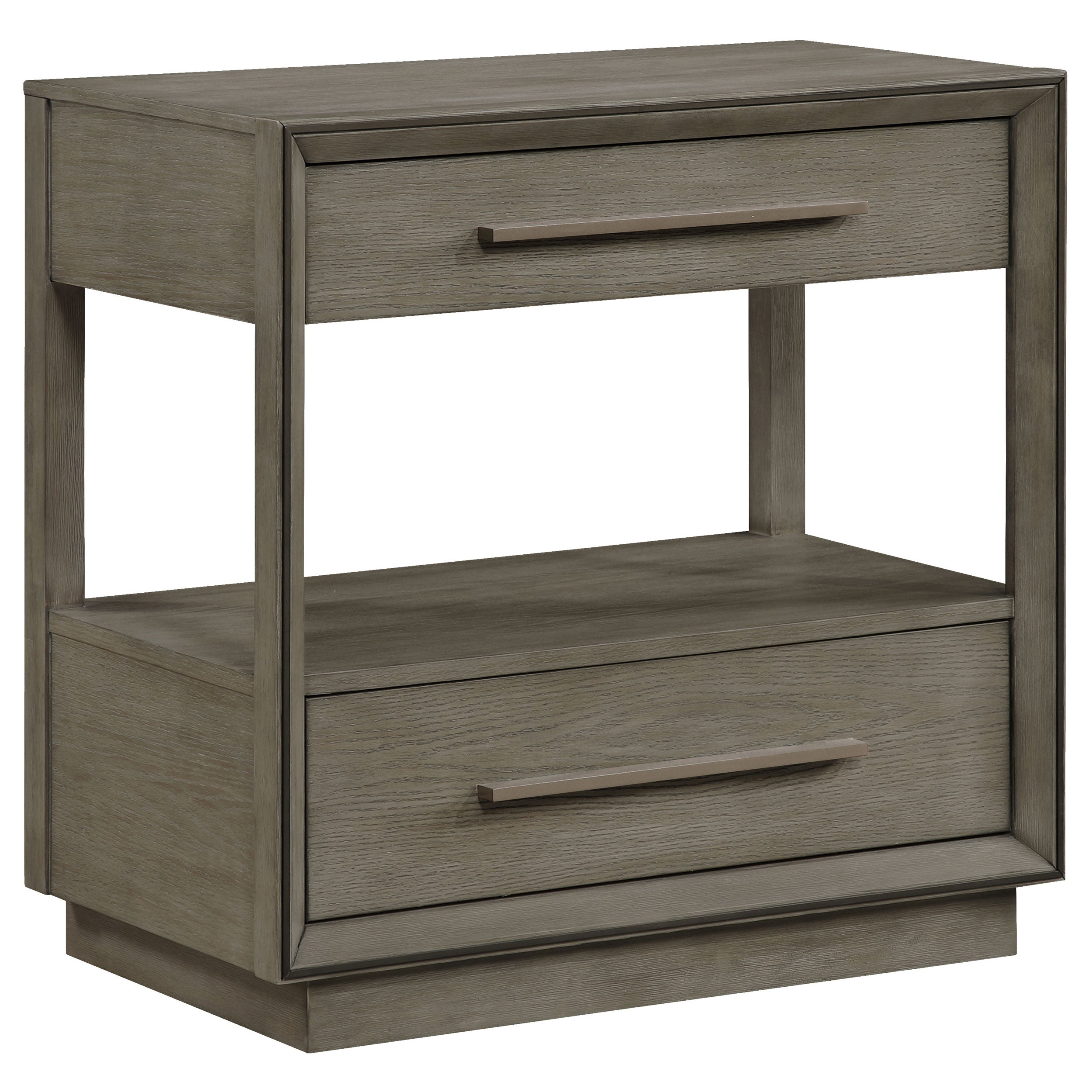 Tampa Furniture Outlet - Coaster - Durango 2-drawer Nightstand Bedside Table Taupe Oak - 223272