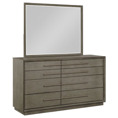 Tampa Furniture Outlet - Coaster - Durango 8-drawer Dresser and Mirror Taupe Oak - 223273M