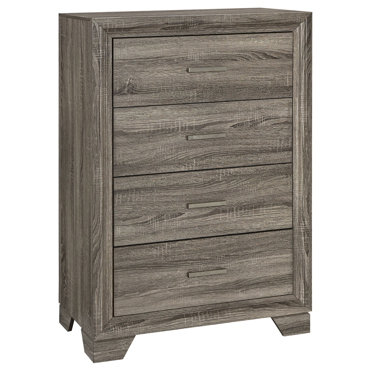 Tampa Furniture Outlet - Coaster - Wright 4-drawer Chest of Drawers Brown Oak - 223345