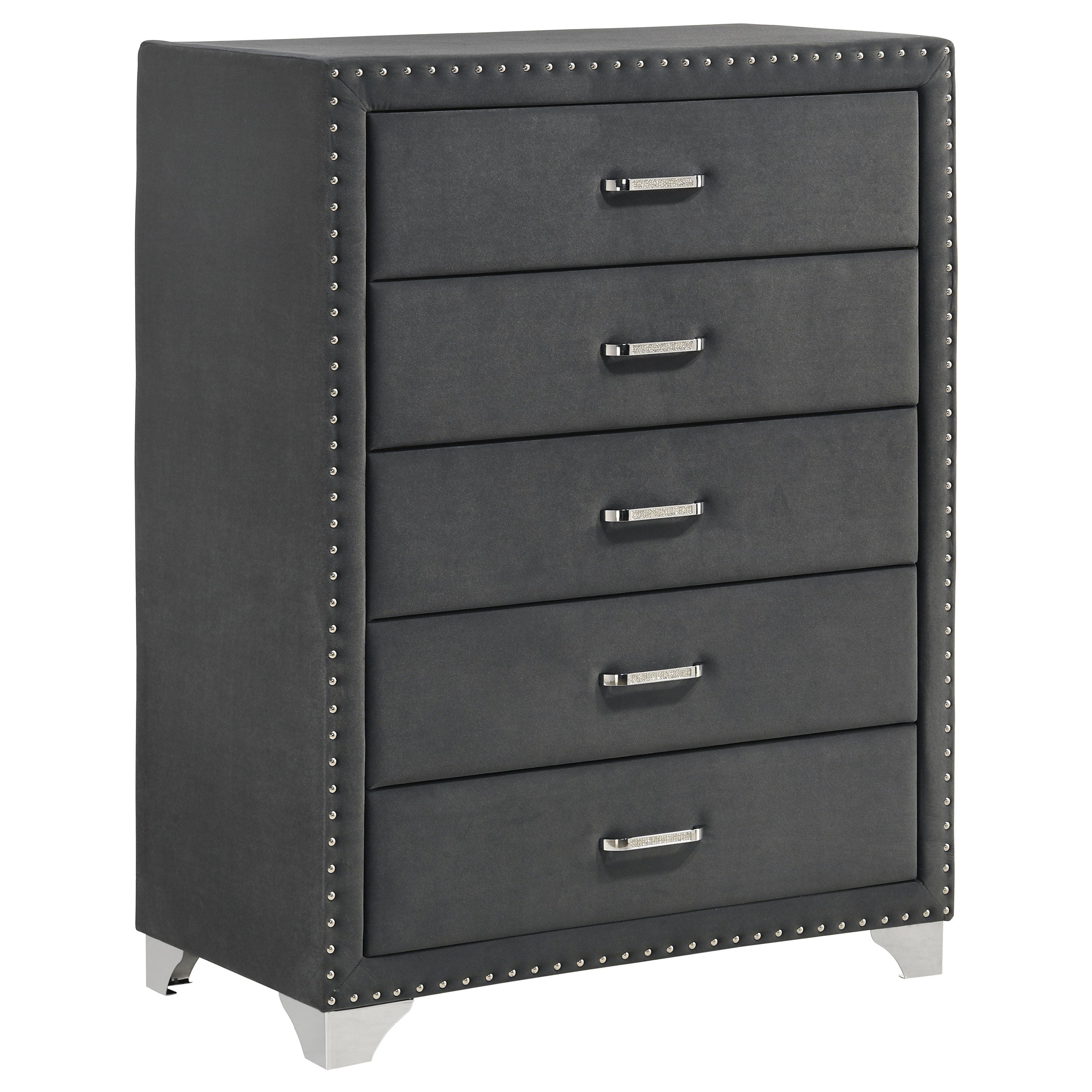 Tampa Furniture Outlet - Coaster - Melody 5-drawer Bedroom Chest Grey - 223385