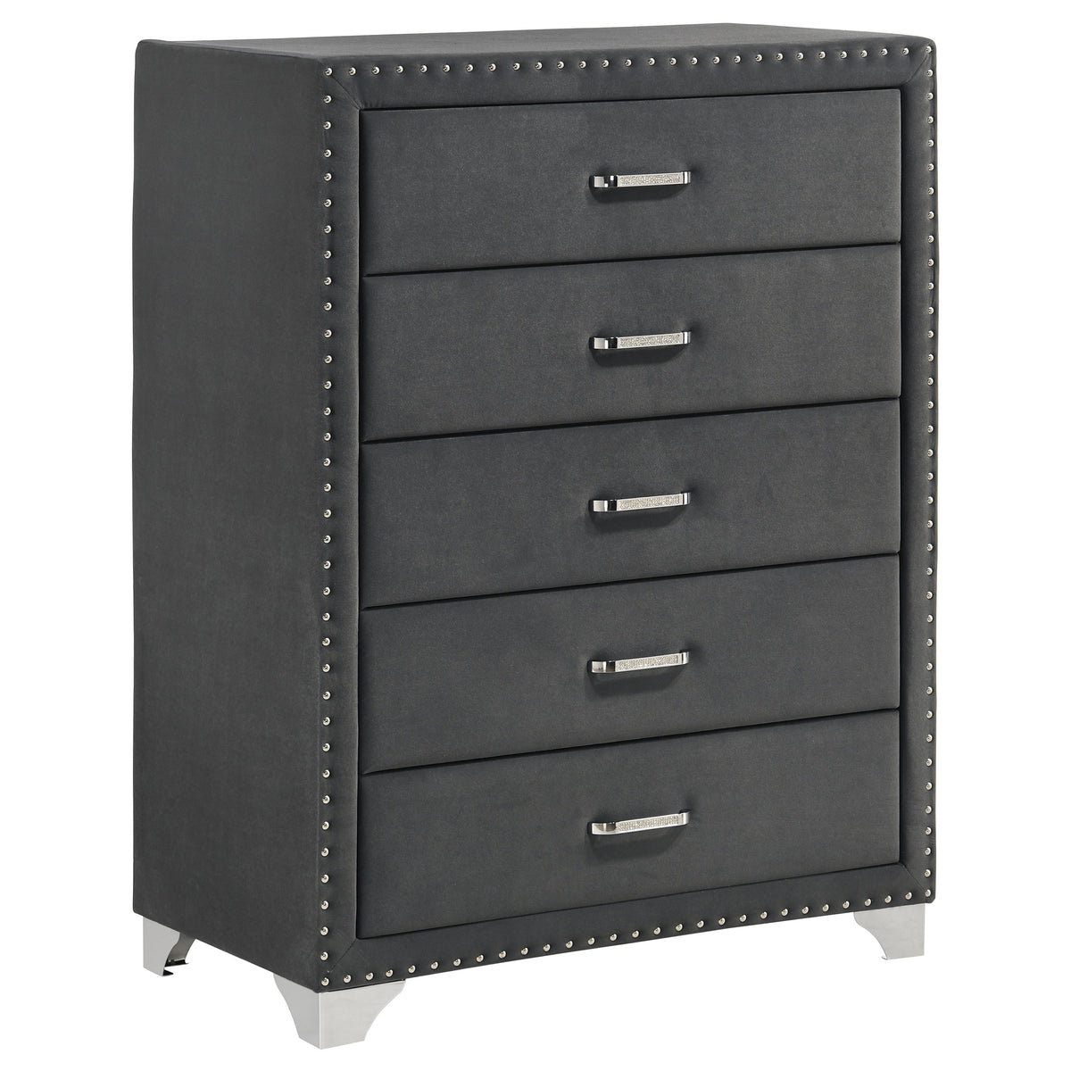 Tampa Furniture Outlet - Coaster - Melody 5-drawer Bedroom Chest Grey - 223385