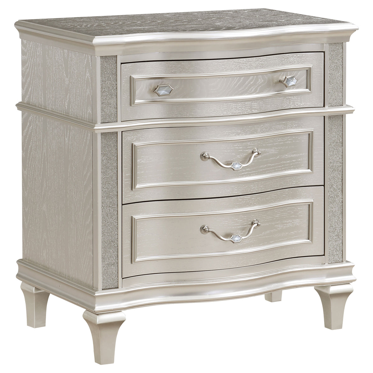 Tampa Furniture Outlet - Coaster - Evangeline 3-drawer Nightstand Silver Oak - 223392