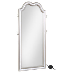 Tampa Furniture Outlet - Coaster - Evangeline Full Length LED Light Floor Mirror Silver Oak - 223400