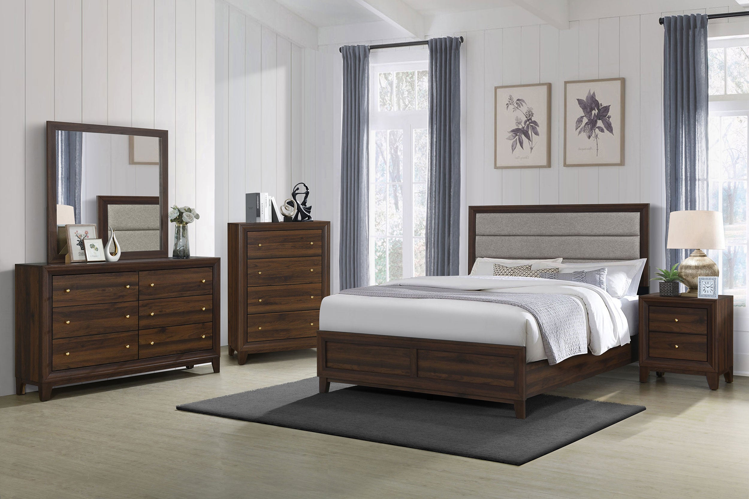 Tampa Furniture Outlet - Coaster - Welsley 5-piece California King Bedroom Set Walnut - 223441KW-S5