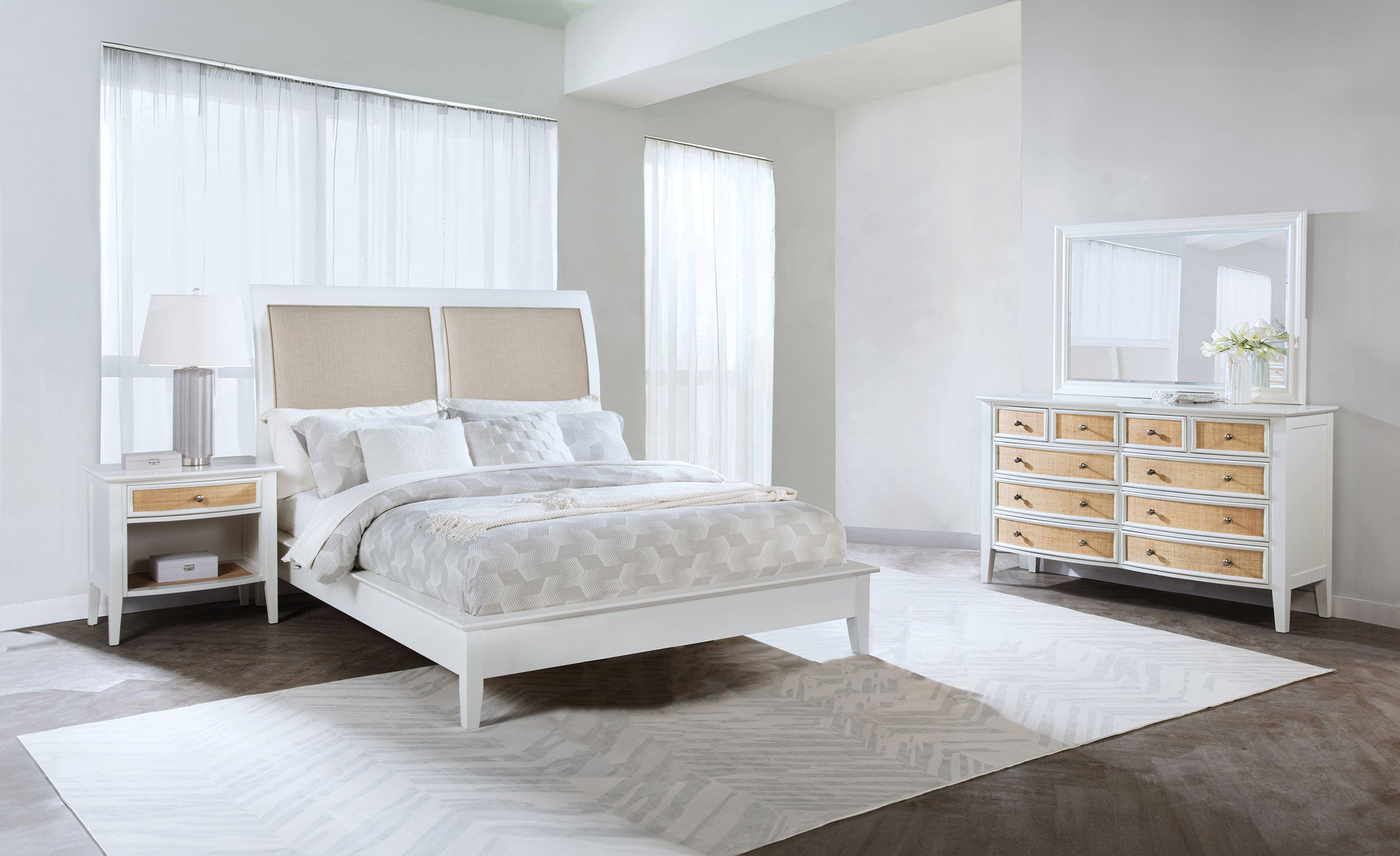 Tampa Furniture Outlet - Coaster - Bexhill 4-piece California King Bedroom Set White - 223471KW-S4