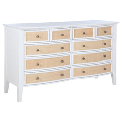 Tampa Furniture Outlet - Coaster - Bexhill 10-drawer Dresser Cabinet White - 223473