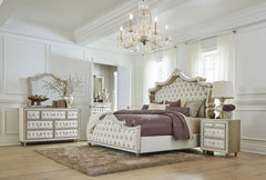 Tampa Furniture Outlet - Coaster - Antonella 5-piece California King Bedroom Set Ivory  - 223521KW-S5