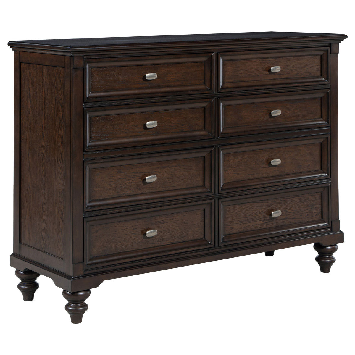 Tampa Furniture Outlet - Coaster - Andover 8-drawer Dresser Cabinet Dark Oak - 223633