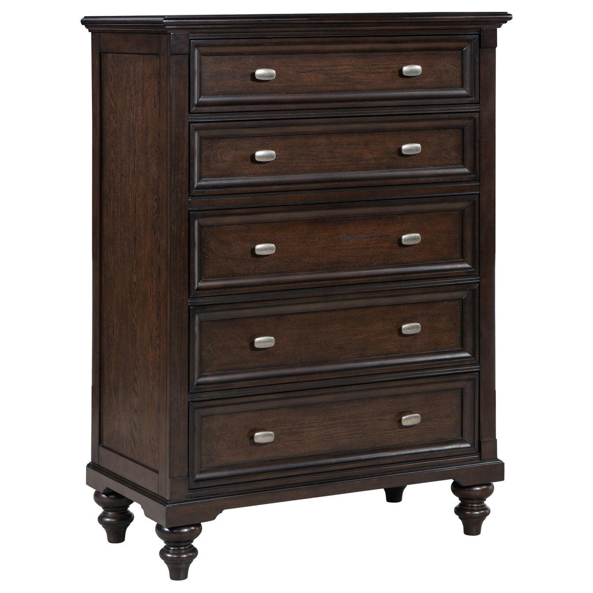 Tampa Furniture Outlet - Coaster - Andover 5-drawer Chest of Drawers Dark Oak - 223635