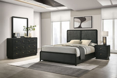 Tampa Furniture Outlet - Coaster - Cavelle 4-piece Queen Bedroom Set Black - 223661Q-S4