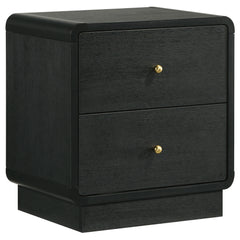Tampa Furniture Outlet - Coaster - Cavelle 2-drawer Nightstand Bedside Table Black - 223662