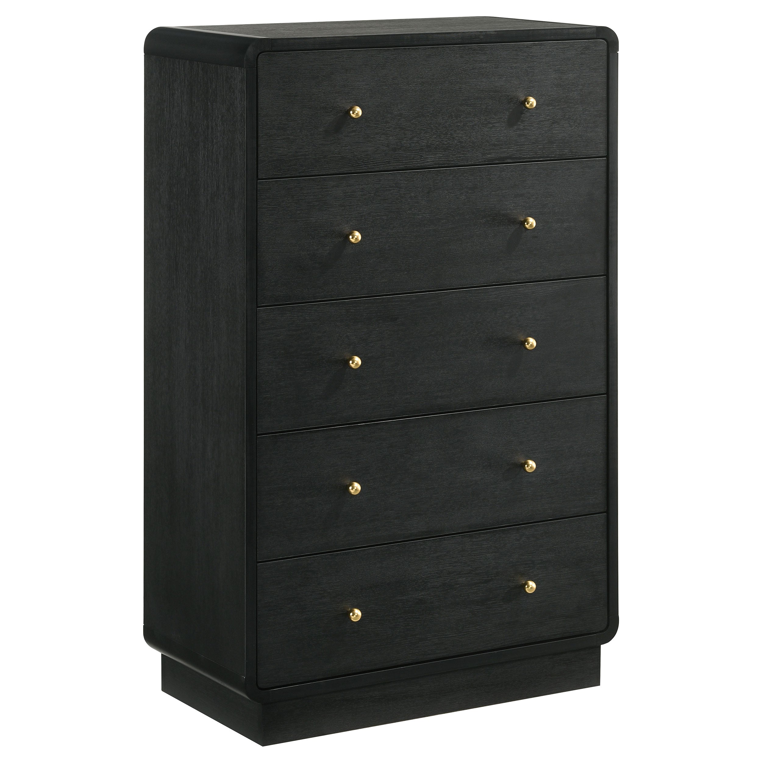 Tampa Furniture Outlet - Coaster - Cavelle 5-drawer Chest of Drawers Black - 223665