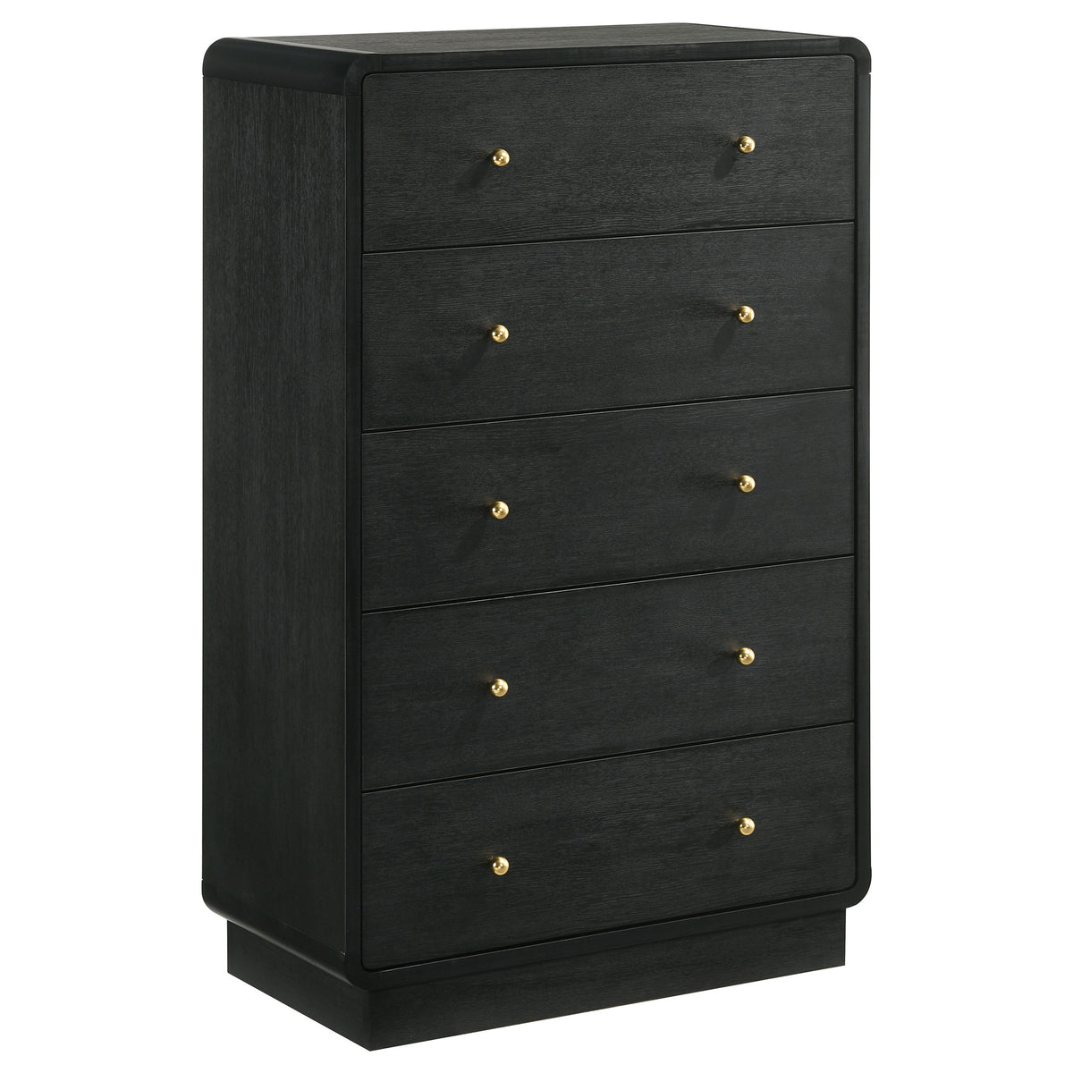 Tampa Furniture Outlet - Coaster - Cavelle 5-drawer Chest of Drawers Black - 223665