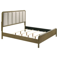 Tampa Furniture Outlet - Coaster - Amsbury 59-inch Upholstered Queen Bed Nutmeg - 224271Q