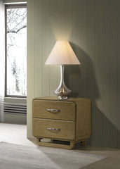 Amsbury 2-drawer Nightstand Bedside Table Nutmeg