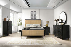Tampa Furniture Outlet - Coaster - Arini 5-piece Queen Bedroom Set Black and Natural - 224330Q-S5