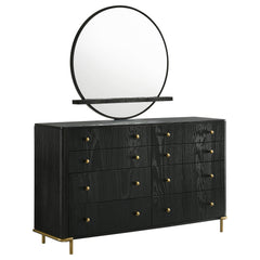 Tampa Furniture Outlet - Coaster - Arini 8-drawer Dresser with Mirror Black - 224333M