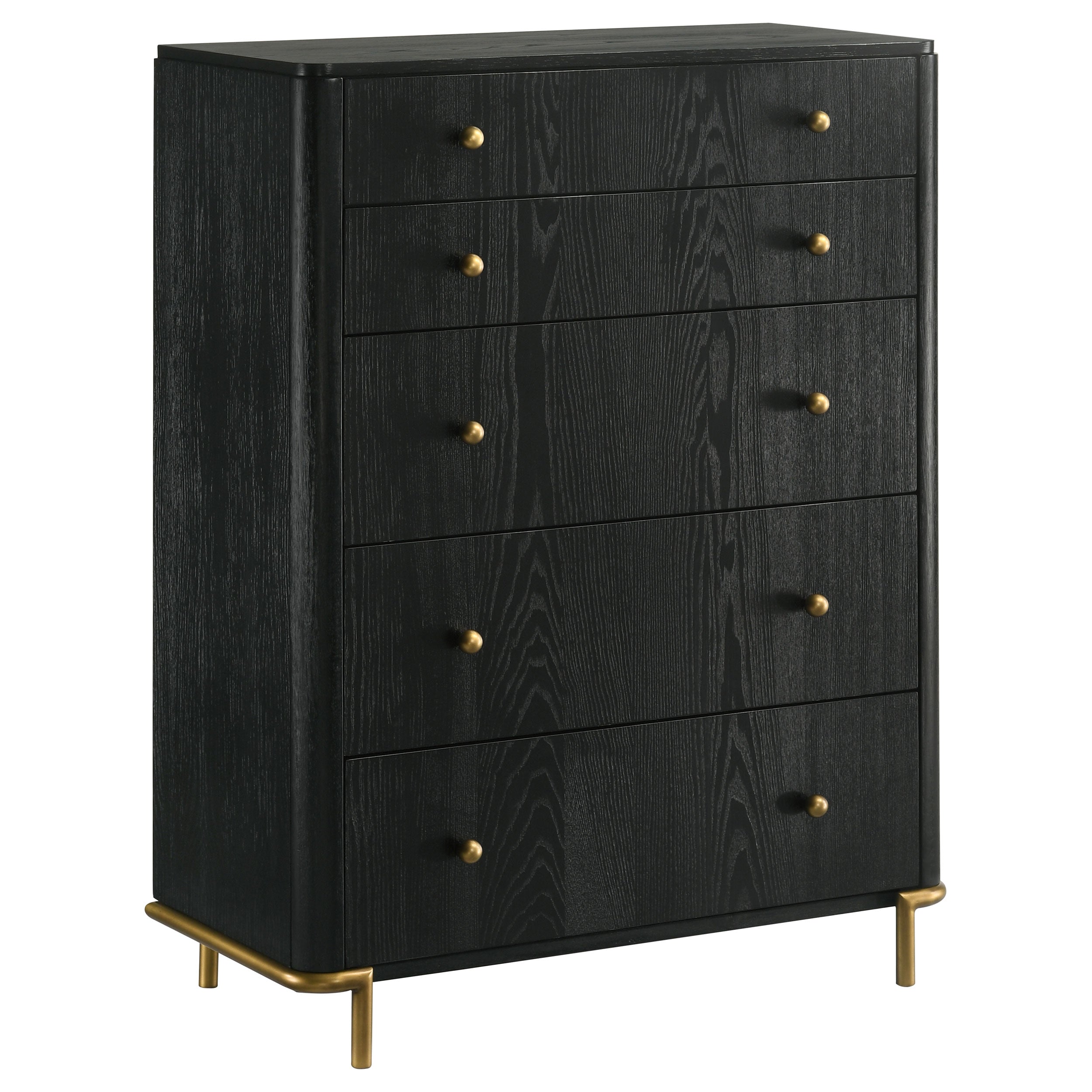 Tampa Furniture Outlet - Coaster - Arini 5-drawer Bedroom Chest Black - 224335